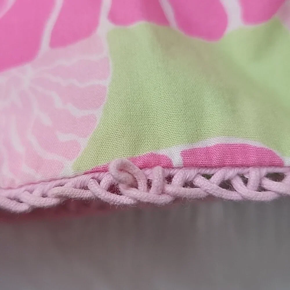 LILLY PULITZER Pink Nautilus Shell Print Strapless‎ Halter Cotton Sheath Dress 4 - Picture 10 of 10